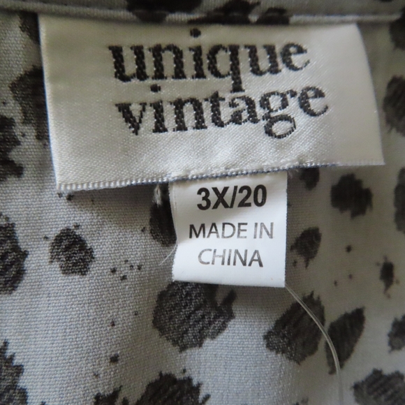 Unique Vintage abstract dot Print 50's Swing Dress blue/black NWT 3X/20 - Picture 4 of 6